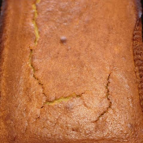 A tray of cornbread baked in one piece